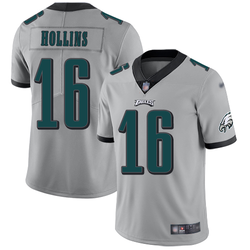 Men Philadelphia Eagles #16 Mack Hollins Limited Silver Inverted Legend NFL Jersey Football